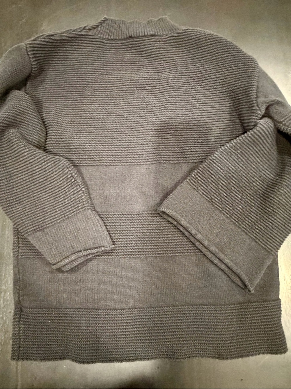 Princess Polly Textured Dark Gray Crewneck Sweater